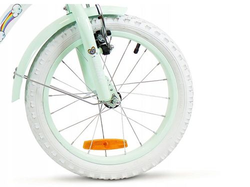 ROWER ROWEREK DZIECIĘCY DLA DZIEWCZYNKI PROWADNIK KOŁO 16 CALI RAINBOW MINT na Arena.pl