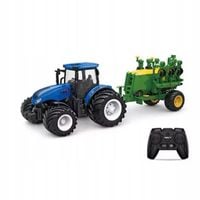 Zdalnie Sterowany Niebieski Traktor z Maszyną Rolniczą dla Małych Rolników