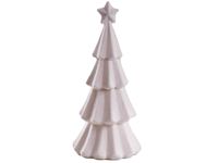 CHOINKA SZTUCZNA Z GWIAZDĄ WELUROWA BIAŁA 30 cm