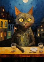 Plakat 21x29,7cm Nocny Obserwator