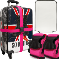 POKROWIEC OCHRONNY NA ŚREDNIĄ WALIZKĘ 2X PAS ZABEZPIECZAJĄCY WALIZKI BAGAŻU