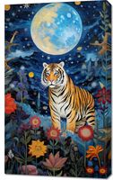 Obraz 60x100cm Tygrys w Ogrodzie Gwiazd