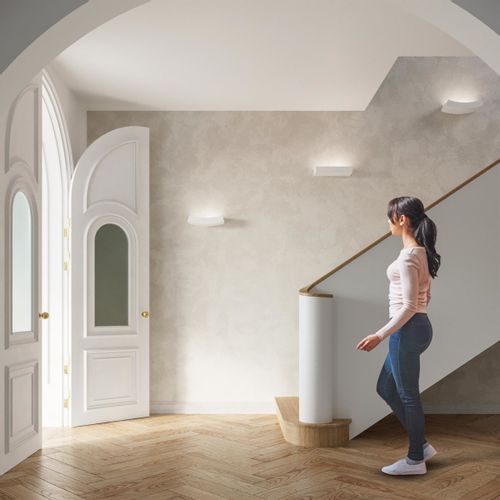 Prostokątny kinkiet ceramiczny SL.0836 do sypialni biały na Arena.pl