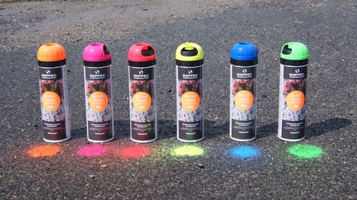 Farba geodezyjna spray SOPPEC TRACK MARKER FLUO 12szt. do znakowania na Arena.pl