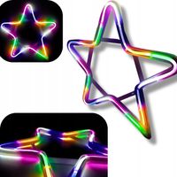 GWIAZDA ŚWIĄTECZNA NEON LED KOLOROWA 30CM