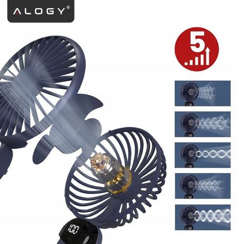 Wiatraczek Wentylator wiatrak stojący ręczny biurkowy cichy mocny USB-C na Arena.pl