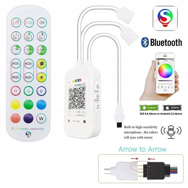 Taśma LED RGB smart+kontroler muzyki 10 metrów blt zdjęcie 3