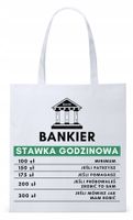 Torba Biała Eco Shopper Dla Bankiera Prezent Z Nadrukiem Ze Zdjęciem