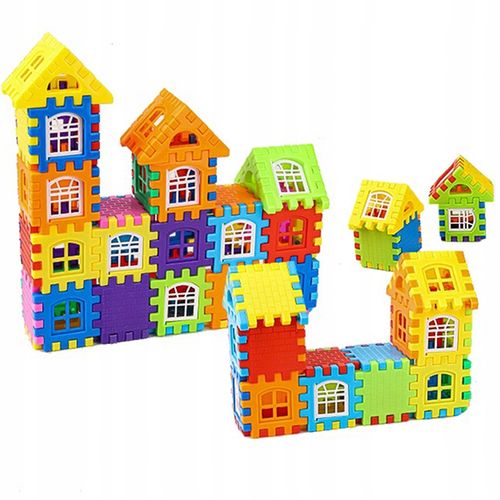 KLOCKI KONSTRUKCYJNE BUDOWLANE WAFLE 100 ELEMENTÓW DO BUDOWANIA DLA DZIECI na Arena.pl