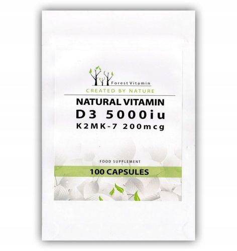 FOREST Vitamin D3 5000IU K2MK7 200mcg 100 tab na Arena.pl