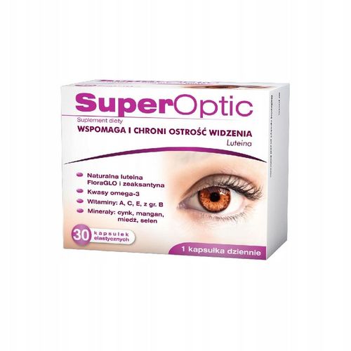 Witaminy do oczu Superoptic 30 kaps. Lepszy i zdrowy wzrok luteina omega-3 na Arena.pl