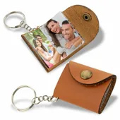 BRELOK SKÓRZANY FOTO DOWOLNE ZDJĘCIA PREZENT URODZINY 18-99 pudełko GRATIS!