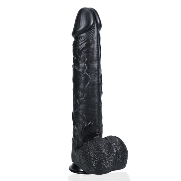Extra Large Straight With Balls 38 Cm - Black zdjęcie 1