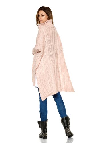 Moherowy sweter golf oversize jak ponczo na Arena.pl