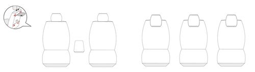 Pokrowce na fotele szyte na miarę do VW Sharan II - 5-osobowy od 2010r na Arena.pl