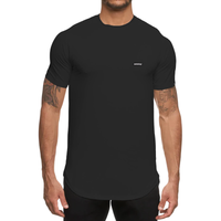 Koszulka treningowa męska kompresyjna sportowa bawełna czarna S Fit