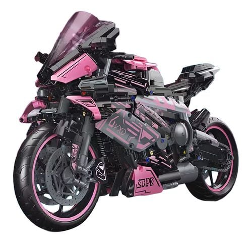 Zestaw Klocków Motocykl Ścigacz Różowy 2066El. na Arena.pl