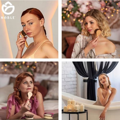 Szczotki Do Masażu Na Sucho 3x Szczotka Do Ciała Biustu i Twarzy Noble na Arena.pl