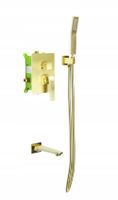 Zestaw Natryskowy Prysznic Wannowy Podtynk ZŁOTY