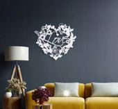 OBRAZ AŻUROWY DEKORACJA ŚCIENNA PANEL SERCE LOVE