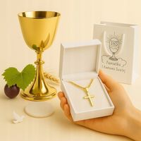 ZŁOTY ŁAŃCUSZEK NA CHRZCINY GUCCI Z KRZYŻYKIEM PR 585 925 + GRAWER GRATIS