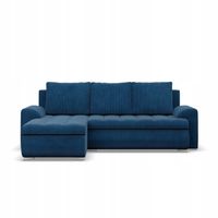 KANAPA NAROŻNIK FORESTA NIEBIESKI Rozkładana Funkcja Spania POSO SZTRUKS