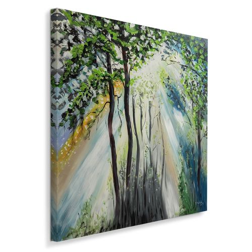 Obraz na płótnie - Canvas, Drzewa zielone 60x60 na Arena.pl