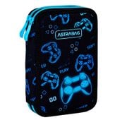 piórnik podwójny bez wyposażenia go playing niebieski pad ac2 astra