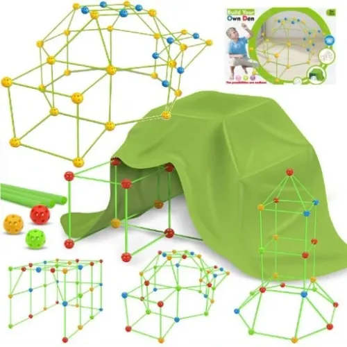 Klocki Konstrukcyjne Słomki Patyczki Zestaw do Budowania Bazy Namiotu na Arena.pl