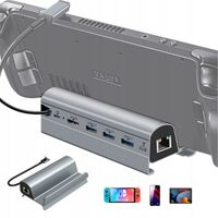 WIELOFUNKCYJNA STACJA DOKUJĄCA + 3*PORTY USB A 3.0 + PORT TYPE-C