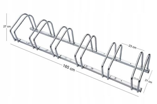 STOJAK NA 6 ROWERÓW PARKING ROWEROWY UCHWYT NA 6 STANOWISK + LAMPKA GRATIS na Arena.pl