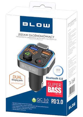 Transmiter FM Blow Bluetooth5.1+QC3.0 +PD 20W na Arena.pl