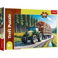 puzzle 100 ciągnik leśny 16493