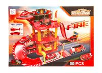 Wielopoziomowy parking z torem jazdy STRAŻ POŻARNA 50 elementów