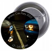Przypinki buttony JURASSIC CARS PARTY 2022 HIT