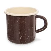 Kubek Emaliowany Kuchenny Garnek Garnuszek Kubeczek z Uchwytem 8 cm 0,4L