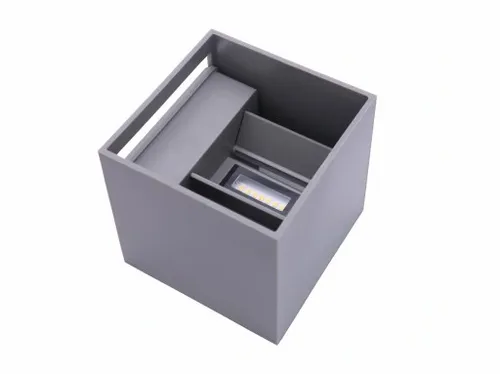 Kinkiet zewnętrzny LED 2x3W 3000K IP54 szary CUBE na Arena.pl
