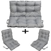 Poduszki na meble rattan RATTANOWE zestaw 2+1 STAL