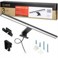 Kinkiet Łazienkowy LED Lampa Nad Lustro 12W 50cm Neutralny 4000K Czarny