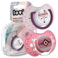 LOVI Smoczek uspokakający dynamiczny INDIAN SUMMER GIRL 3-6m