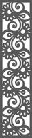 A3 Zawieszka dekor ozdoba ażurowa szara 21x90 cm