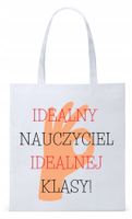 Dzień Nauczyciela Prezent Torba Eco Biała Shopper Z Nadrukiem Ze Zdjęciem