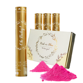 Działo na Gender Reveal Tuba Niebieska Konfetti i Dym Biodegradowalne 30cm