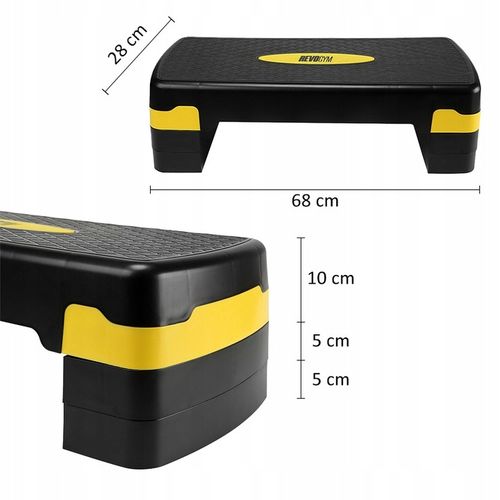 STEP SCHODEK DO ĆWICZEŃ DO AEROBIKU FITNESS 3 STOPNIOWY REGULOWANY SOLIDNY na Arena.pl