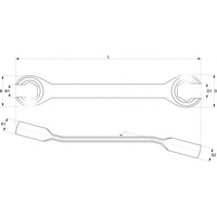 Klucz płaski półotwarty 15x17 mm Yato YT-0138