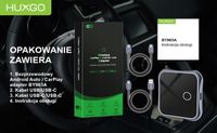 HUXGO bezprzewodowy adapter 2w1 do Apple CarPlay i Android Auto BY963A