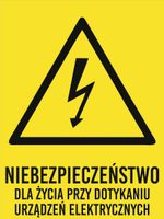 Tablica Niebezpieczeństwo dla życia grawer piktogram 20x15 cm dużo wzorów