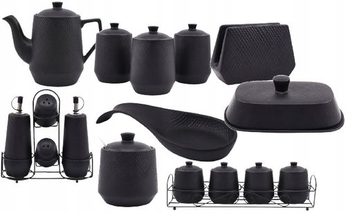 Zestaw Ceramiczny do przypraw 5 elementów 'BLACK' na Arena.pl