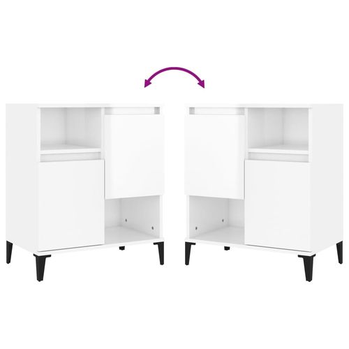 Komoda, biała z połyskiem, 60x35x70 cm, materiał drewnopochodny na Arena.pl