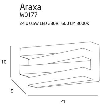 Kinkiet LED Araxa biały W0177 - MaxLight na Arena.pl